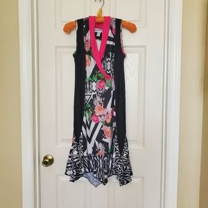 Joseph Ribkoff Black and Floral Dress 10